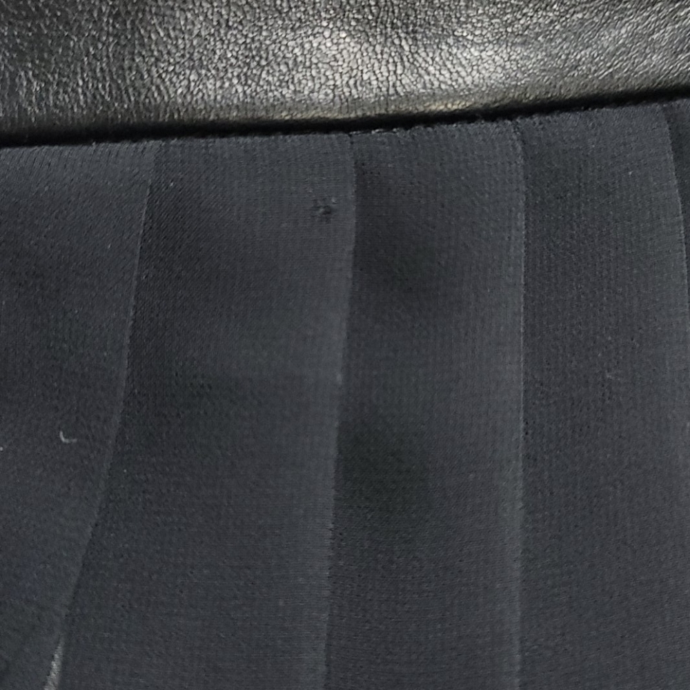 Rag & Bone Black Pleated Sheer Lined Skirt Leather 0 - Picture 10 of 10